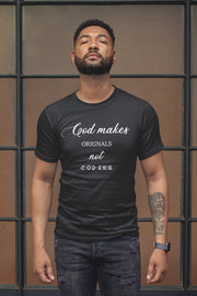 Originals Not Copies Men’s Black Printed Short Sleeve T-Shirt